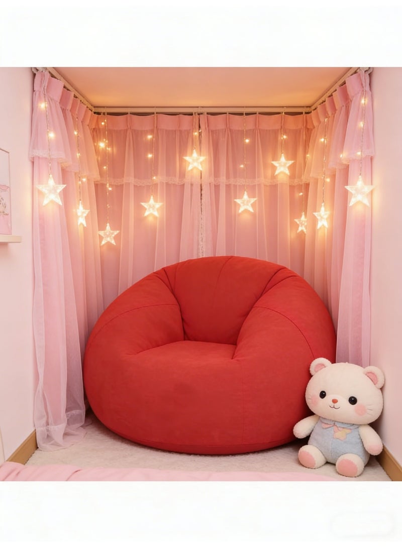 حصريا كرسي استلقاء قابل للنفخ غير محشو بحبيبات بني - Image 1